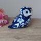 Owl Statuette Villeroy and Boch Gallo – Vintage Cobalt Blue Porcelain