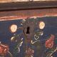 Antique painted chest with floral details (1870s) #32