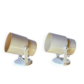 Pair of lacquered metal spotlights from the 1970s.