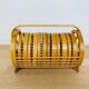 6 rattan coasters, butterflies, with basket