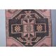 Vintage Turkish hand-knotted wool cotton pink runner 82x312