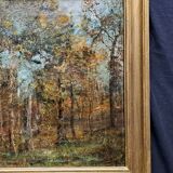 Tableau impressionniste Huile sur toile - scène animée circa 1870, signé Emmanuel MEYER (1836-1902)