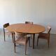 Dining table with extension for 6 people by LB Kofod Larsen vintage