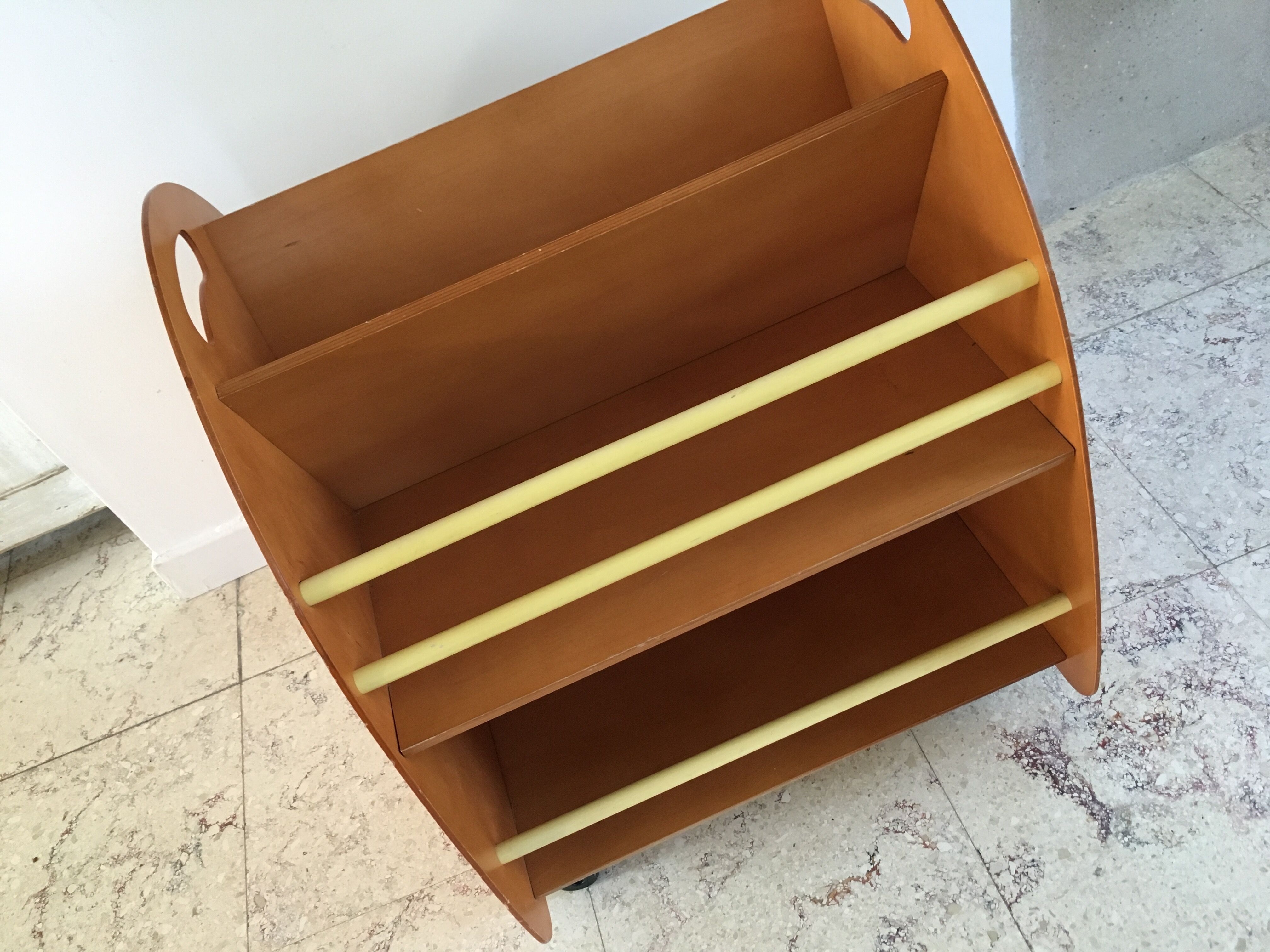 Library on vintage wheels