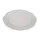 Plat ovale en porcelaine Kronester Bavaria blanche et liseré argenté