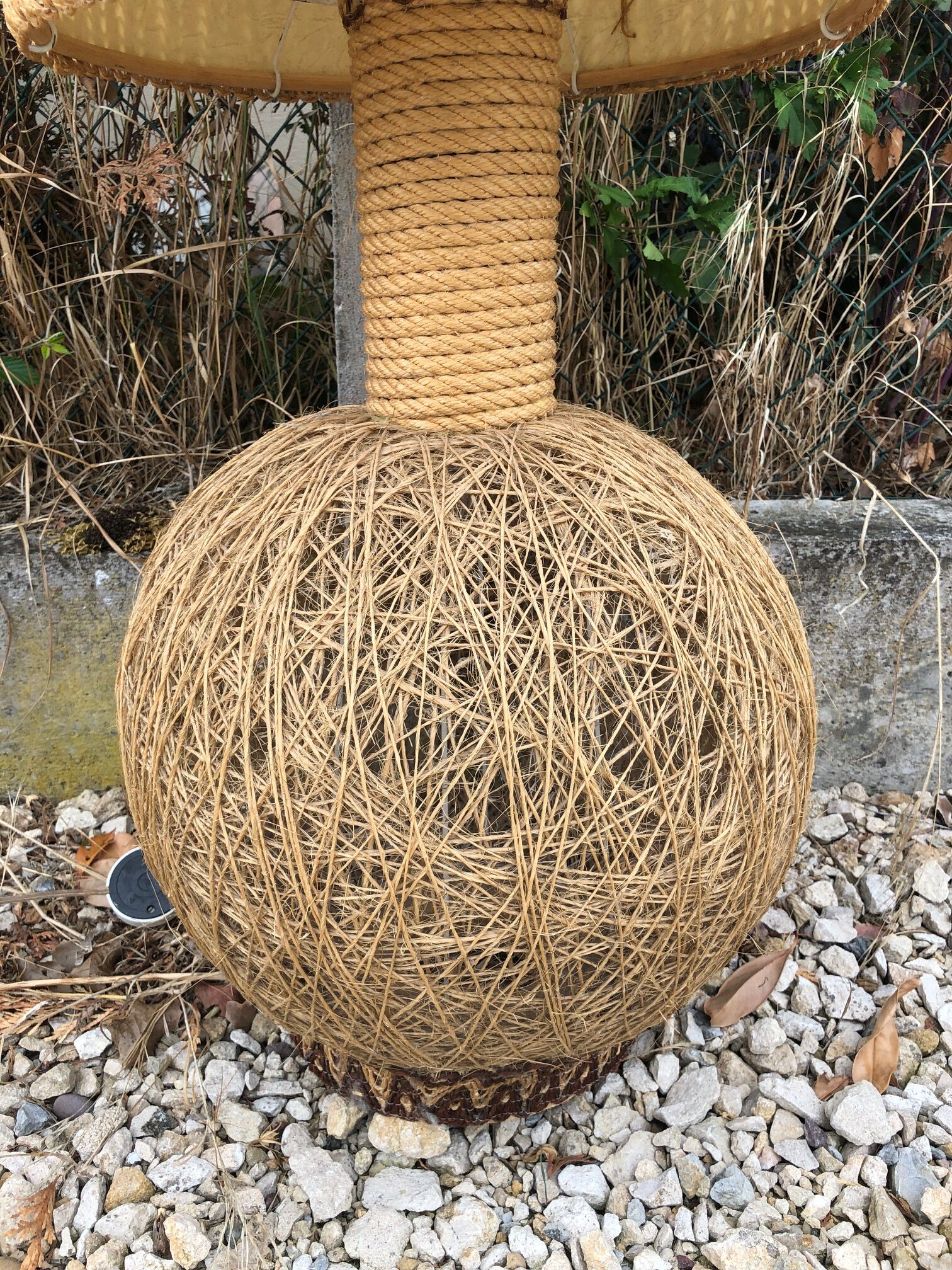 70s Wicker lamppost