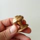 Vintage furniture knob in gilded brass