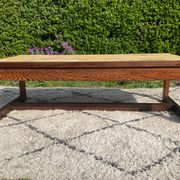 Vintage coffee table in rosewood and ceramic.