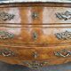Bordeaux inlaid chest of drawers with marble and bronze ornament