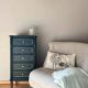 Cypress green chest of drawers & brass