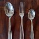 Trio of silver metal cutlery