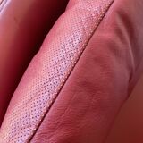 Curl armchair in red leather by Roche Bobois