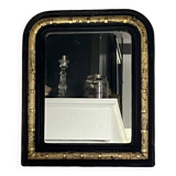 Miroir ancien noir et doré