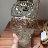 Vintage globe lamp with flower patterns