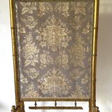 Fire screen, 19th century bamboo-style fireplace screen