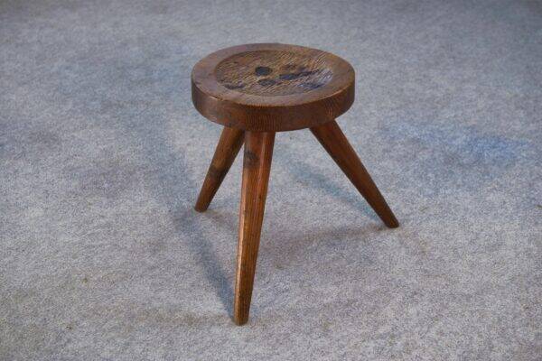 Gouge-carved stool, 1960s