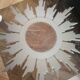 Golden wood sun mirror - 70cm