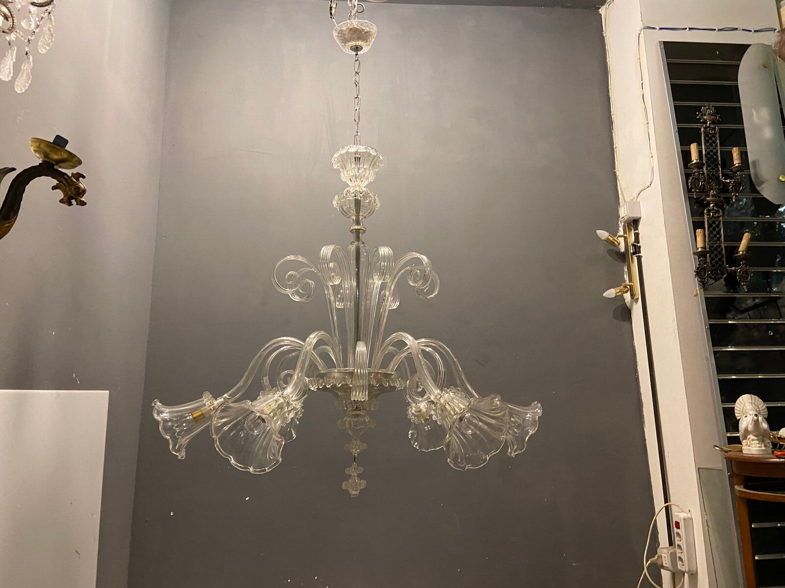 Venetian murano glass chandelier, 1960s