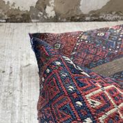 Pair of vintage XXL Kilim cushions