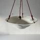 Art Deco suspended lamp in white marble-effect glass, 1940s, Germany.