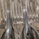 12 silver-plated dessert forks by Christofle Marly, 18.8cm