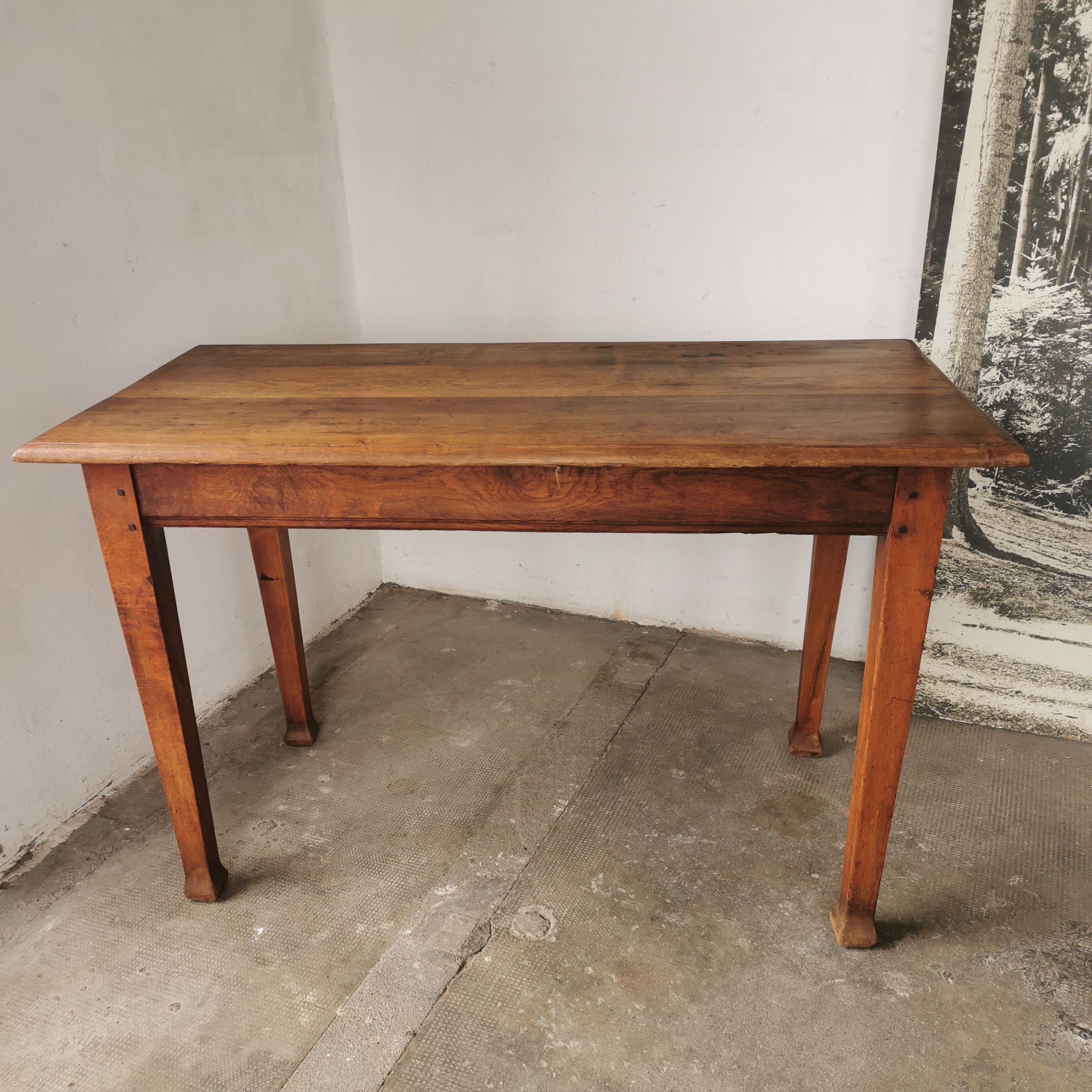 Oak bistro table circa 1900