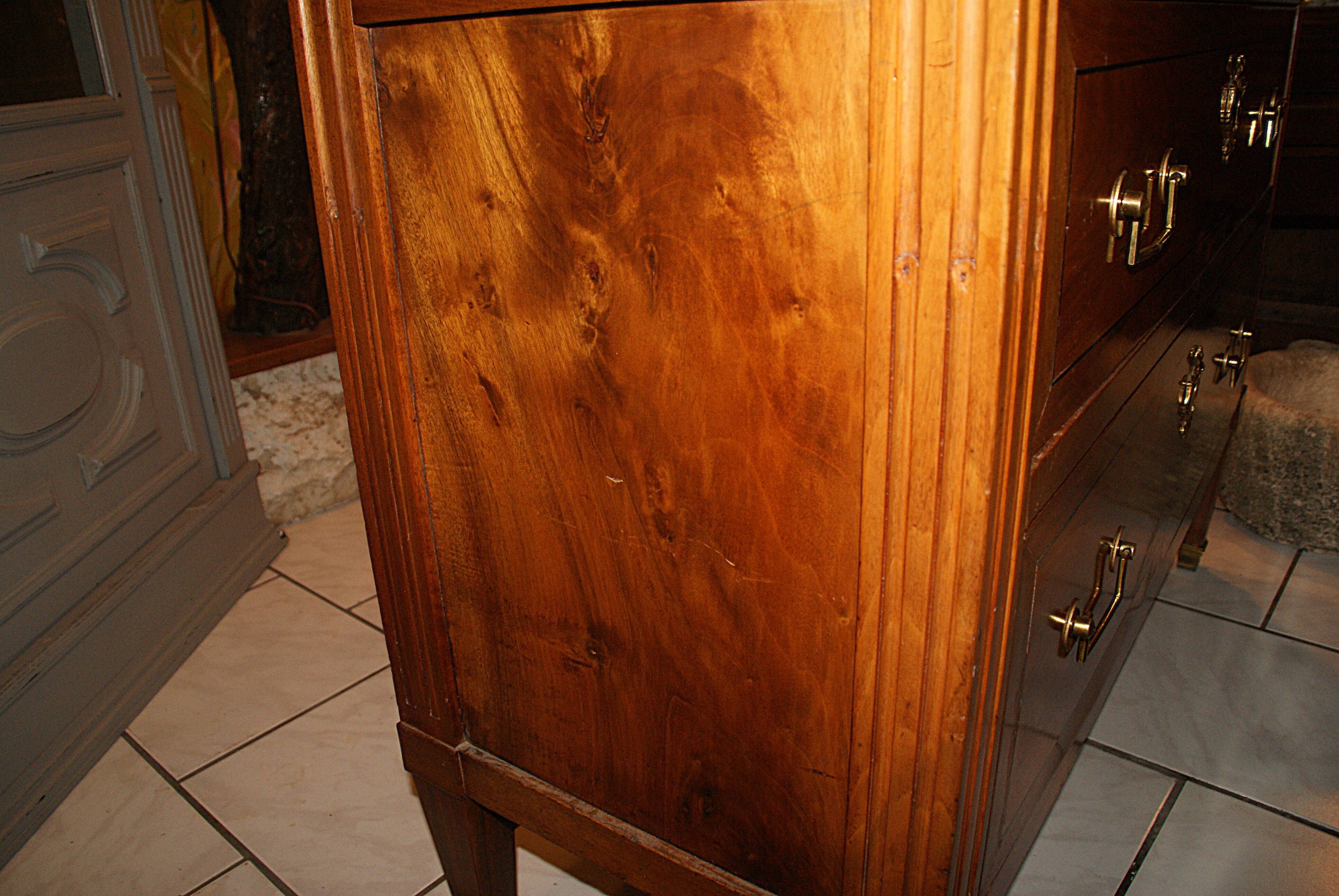 Louis XVI period light mahogany secretary