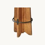 4 oak stools from France, 1950s.