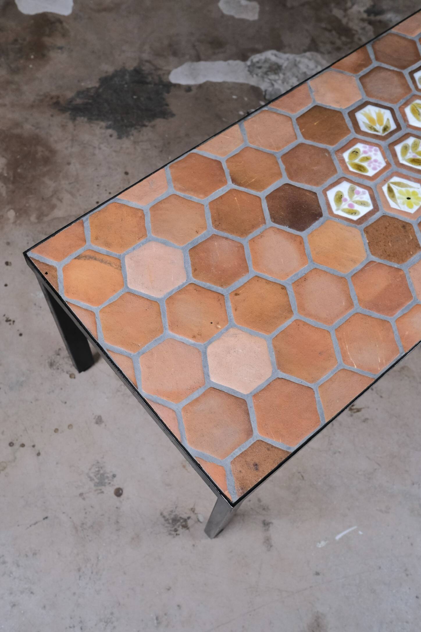 Rectangular ceramic coffee table by Roger Capron, Vallauris, 1960s