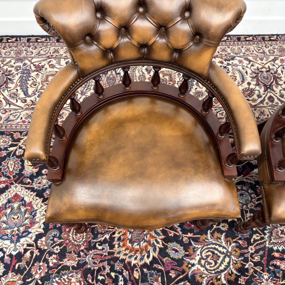 Set of Classic English Springvale Chesterfield Chairs