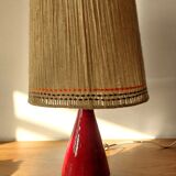 Red ceramic lamp 1950/1960.