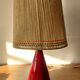 Lampe en céramique rouge 1950/1960.