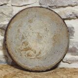 Large decorative plate in glazed stoneware, signed.