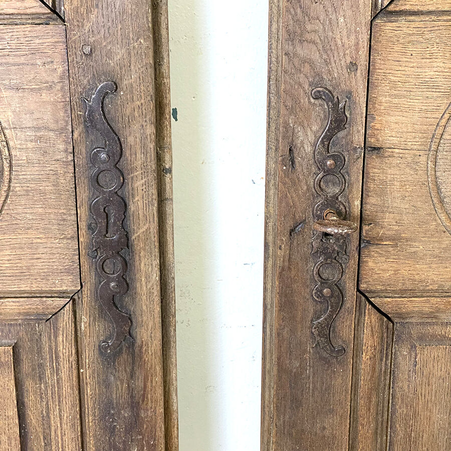 Pair of oak closet doors