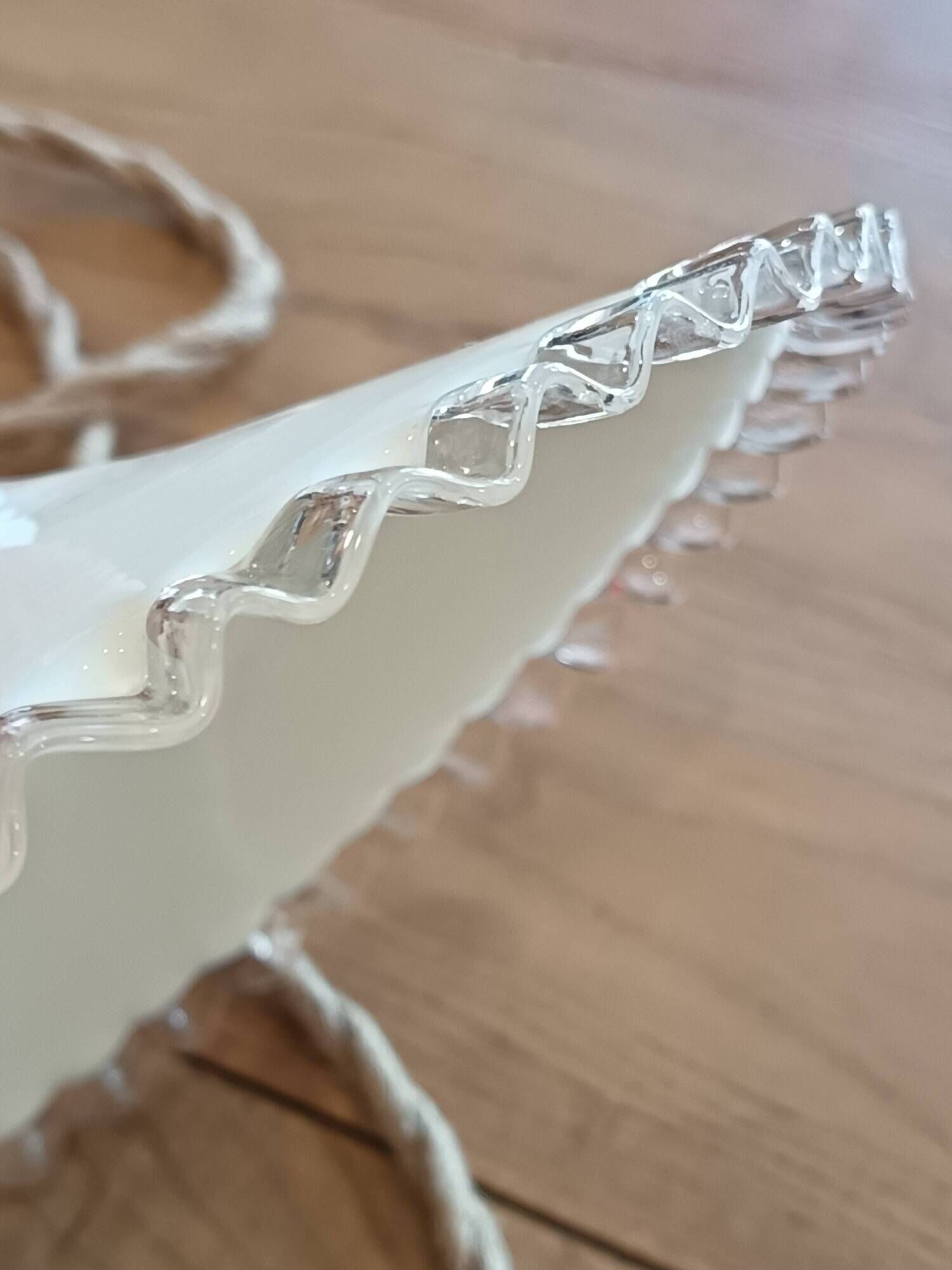 Lampe baladeuse vintage en verre Blanc