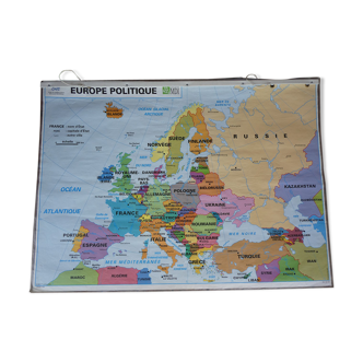 School map poster vintage Europe edition MDI - Old poster