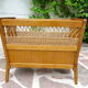 Oak and rattan magazine rack