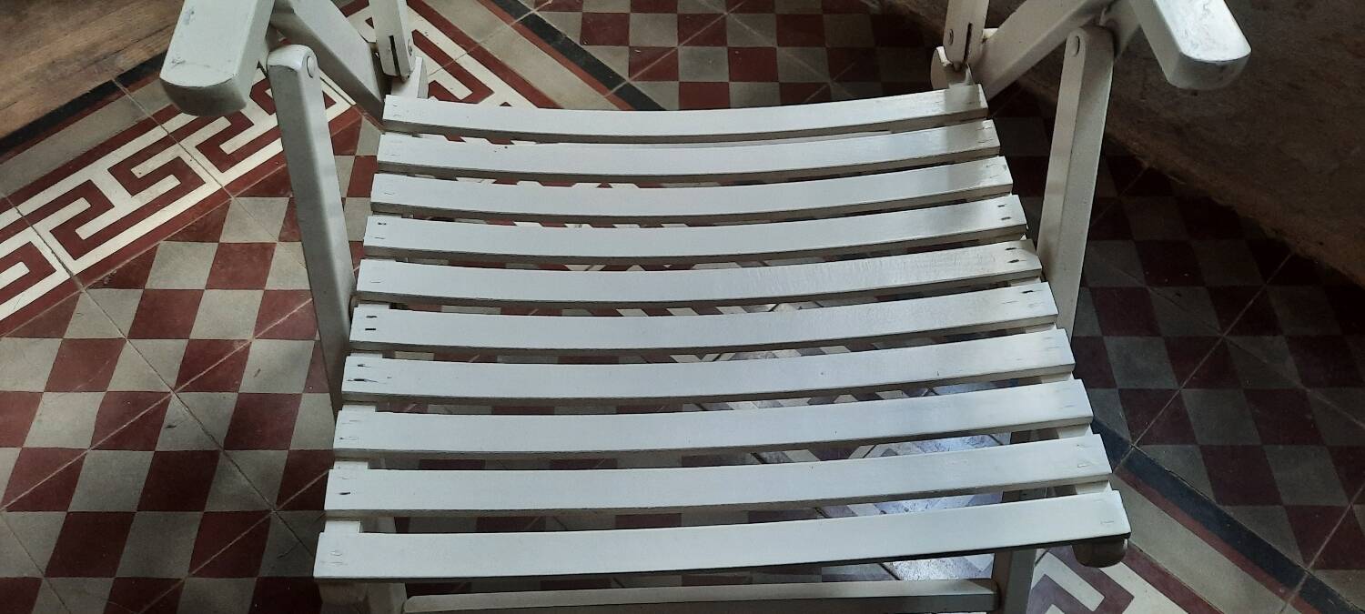 4 R Gleizes folding garden armchairs