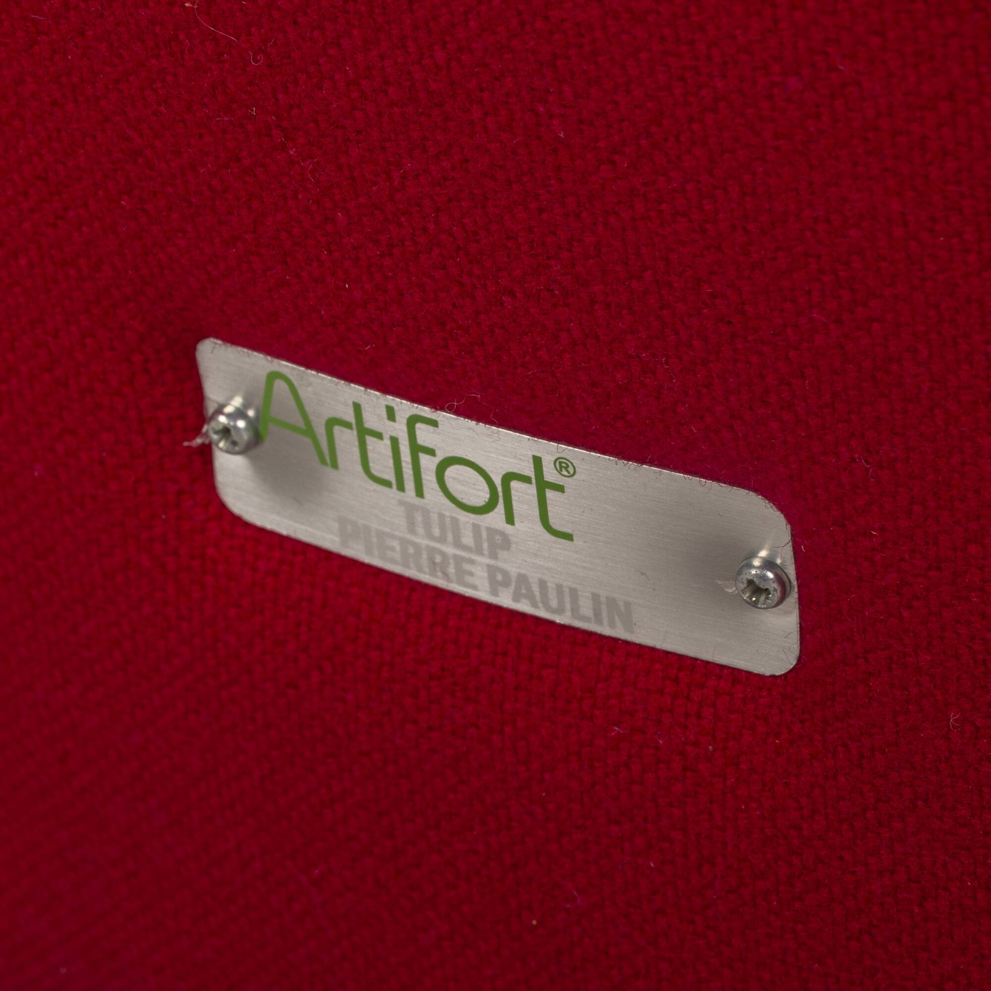 Red Tulip Chair by Pierre Paulin for Artifort