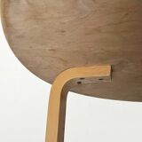 Mid-century modern yellow linoleum coffee table by Alva Aalto for Artek, Finland, 1960s.