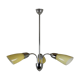 Vintage Chrome Three-Armed Ceiling Lamp from Instala Decin, 1950s