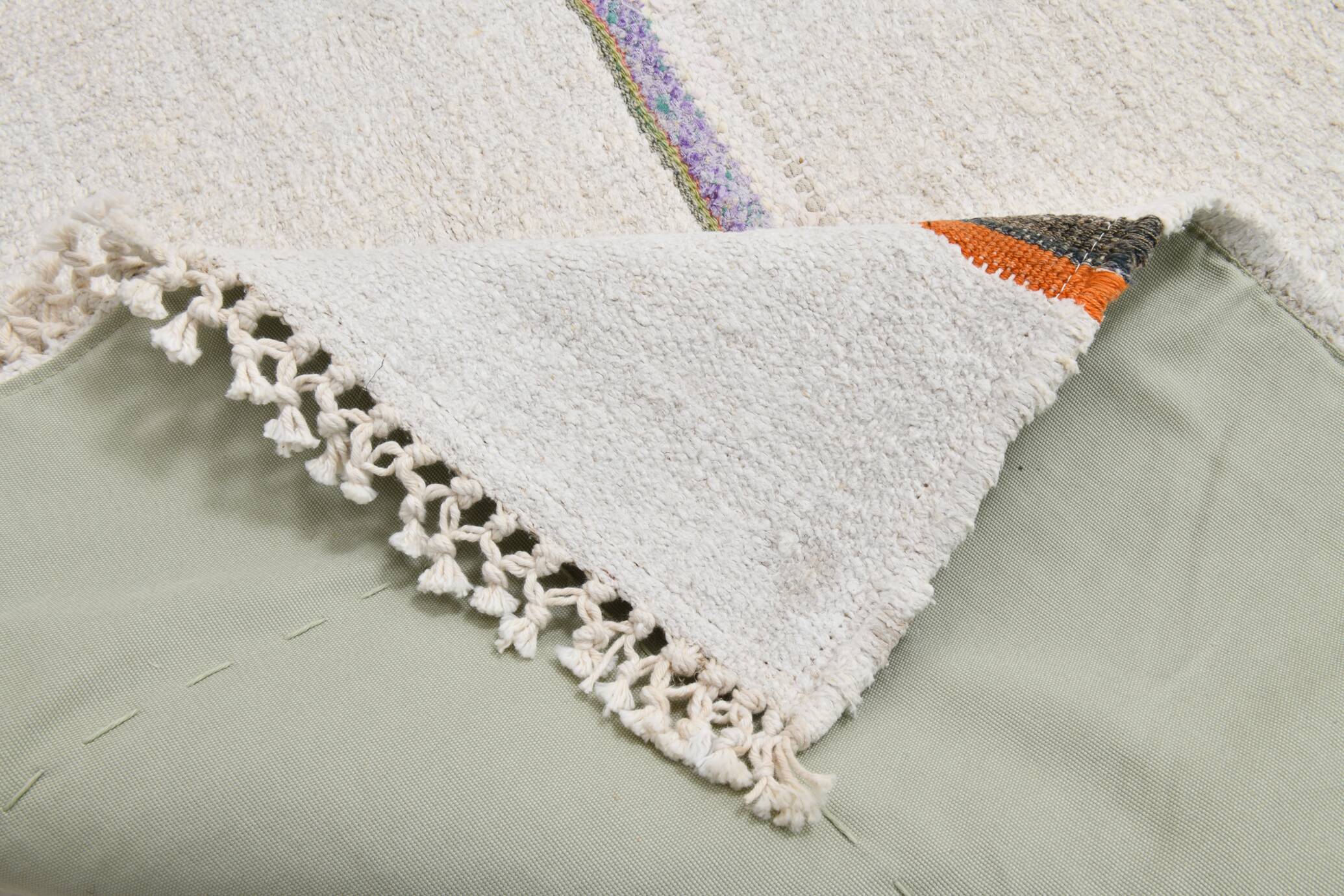 2x5 Natural White Turkish Vintage Runner Rug, 72x169Cm