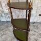 Étagère Meuble D’Angle Ancien Bois + Tablette Verte Vintage