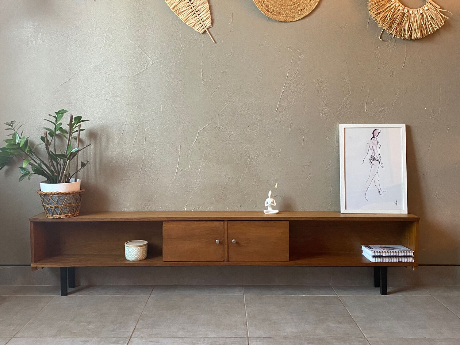 Wooden sideboard of the years 50-60 vintage