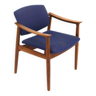 Scandinavian teak armchair "Model 189", Tove & Edvard Kindt-Larsen, France & Søn, Denmark, 1960