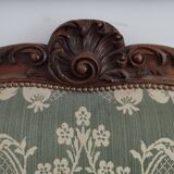 Sofa in walnut and marble