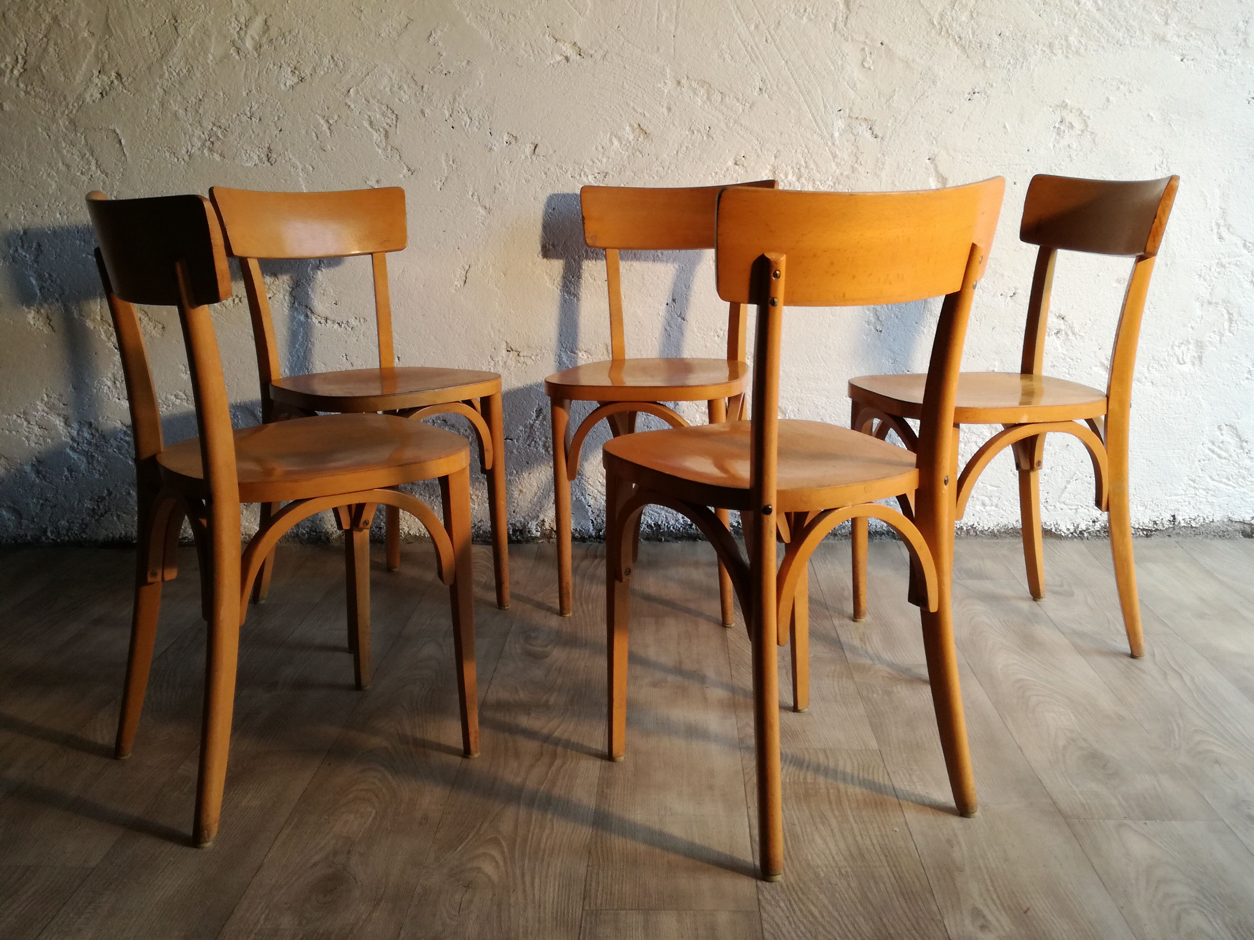 Série de 5 chaises bistrot Stella
