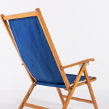 Italian foldable chaise longue by Fratelli Reguitti 1960
