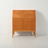 Secrétaire en orme scandinave et bois de bouleau, années 1950