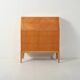 Scandinavian elm & burr-wood secrétaire, 1950s